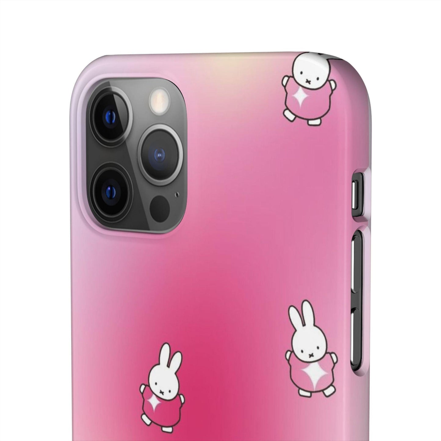 The Bunny Aura Pink Snap Cases