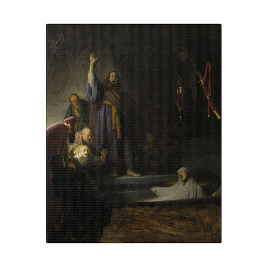 Rembrandt van Rijn's Raising of Lazarus Matte Canvas, Stretched 0.75