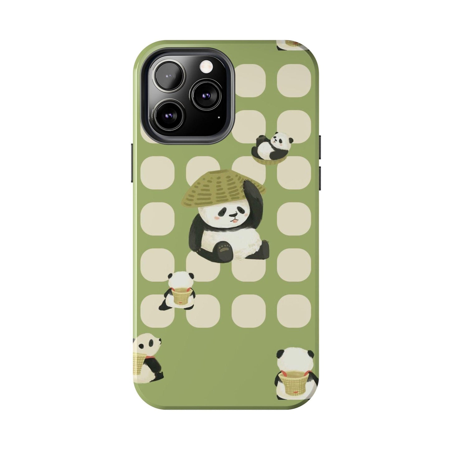 Bamboo Basket Pandas iPhone Cases