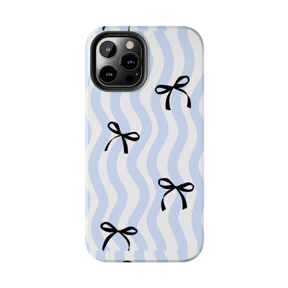 Bowtiful Blue Wavy Bliss Tough iPhone Cases