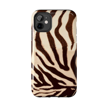 Taupe Twilights Stripe Tough iPhone Cases