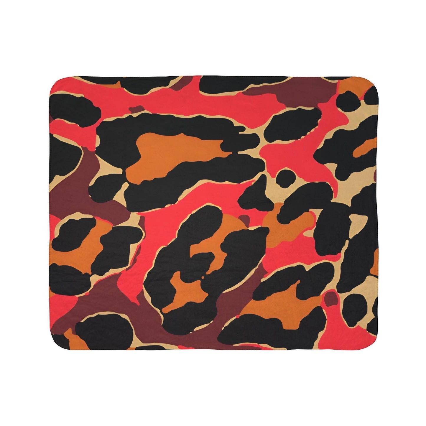 Wild Heat Camo Fleece Sherpa Blanket