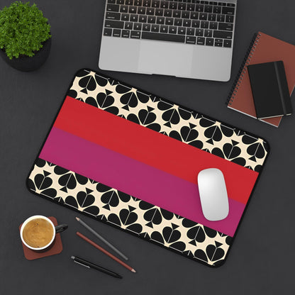 Spade Inspired Dual Tone Desk Mat - Anti Slip Desk Mat