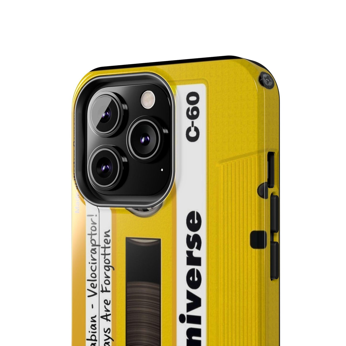 Retro Yellow Cassette Tape iPhone Cases