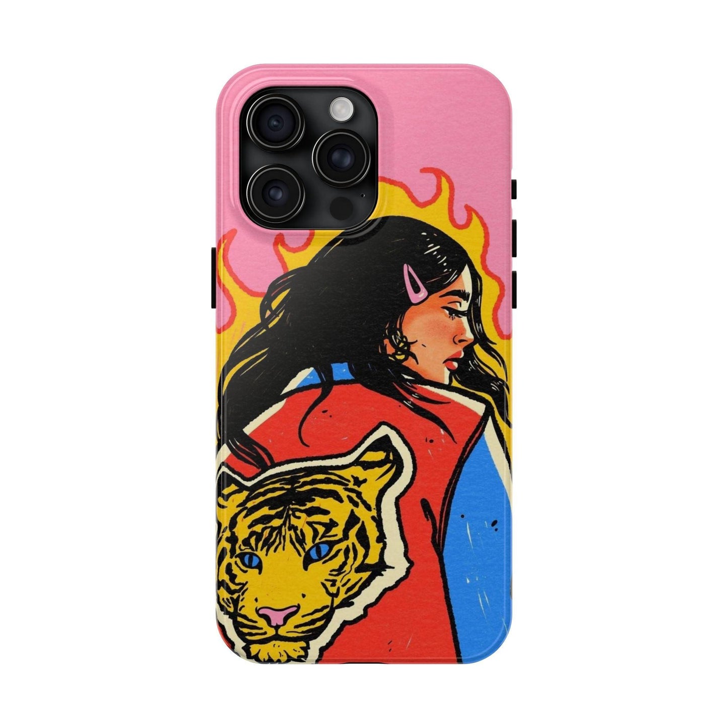 Fierce Femme Flames Tough iPhone Cases