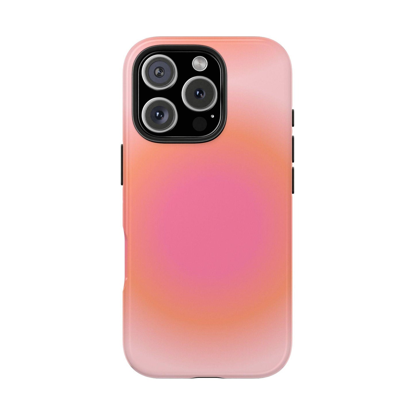 Coral Blushed Aura Tough iPhone Cases