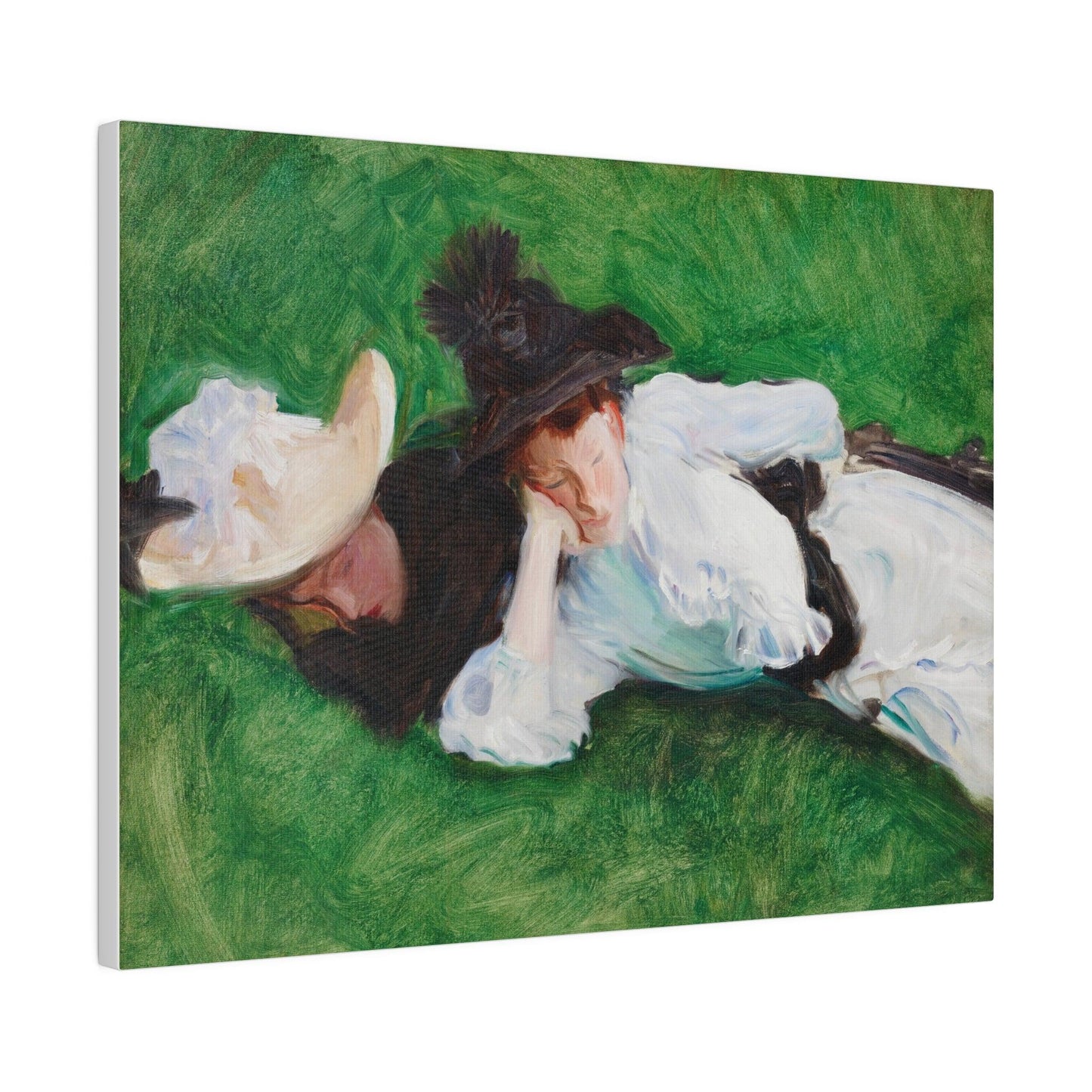 Two Girls on a Lawn (ca. 1889) by John Singer Sargent - Matte Canvas, Stretched, 0.75"