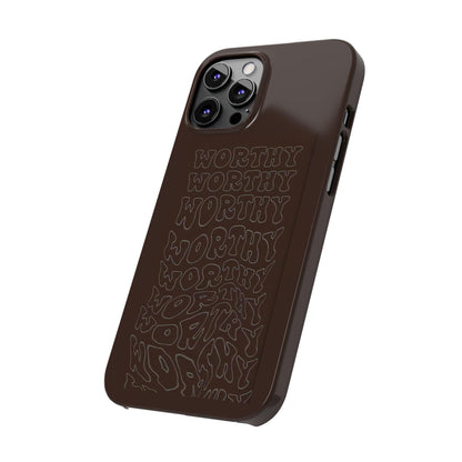 Worthy Brown Slim iPhone Cases