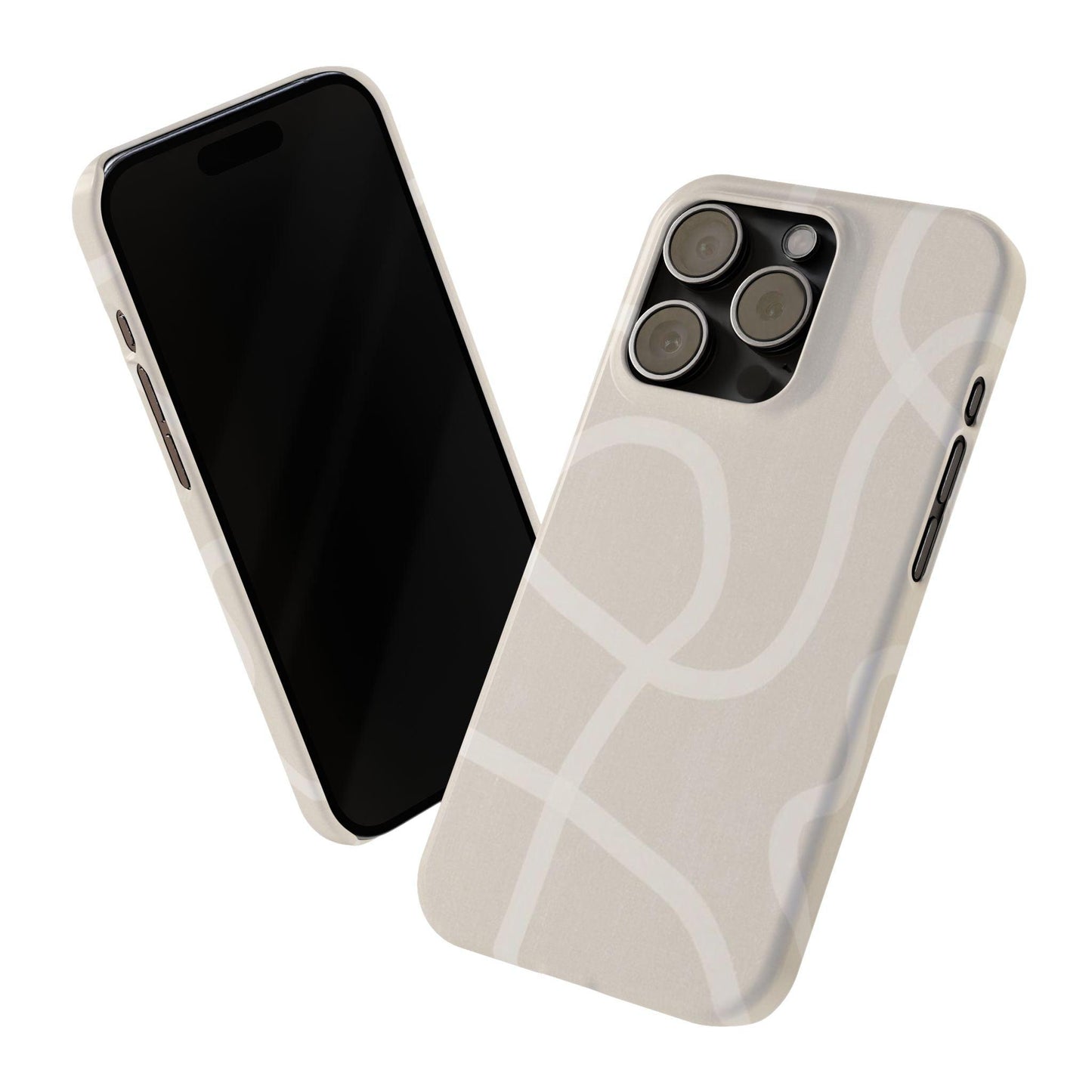 Luxe Minimalist Swirl - Cream Edition Slim iPhone Cases