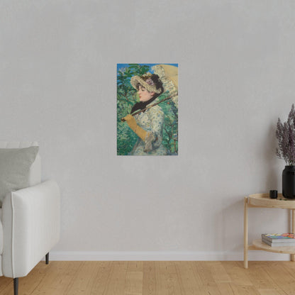 Jeanne Spring (1881) painting in high resolution by Edouard Manet - Matte Canvas, Stretched, 0.75"