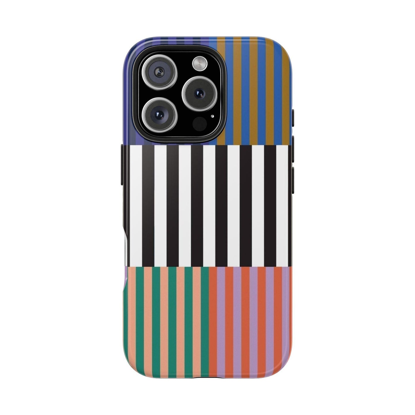 Striped Colorblock Symphony Tough iPhone Cases