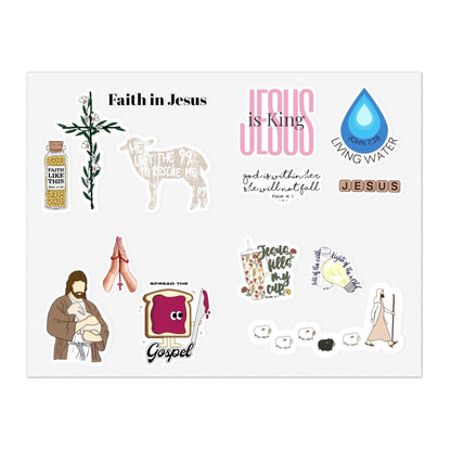 Faith in Jesus Sticker Sheets for Believers. Used for iPhone/iPad/Notebbooks/Scarpbooks