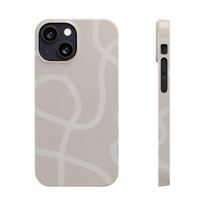 Luxe Minimalist Swirl - Cream Edition Slim iPhone Cases