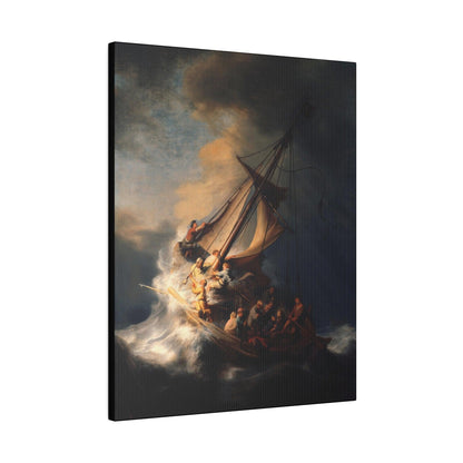 Rembrandt van Rijn's The Storm on the Sea of Galilee (1633) - Matte Canvas, Stretched, 0.75"