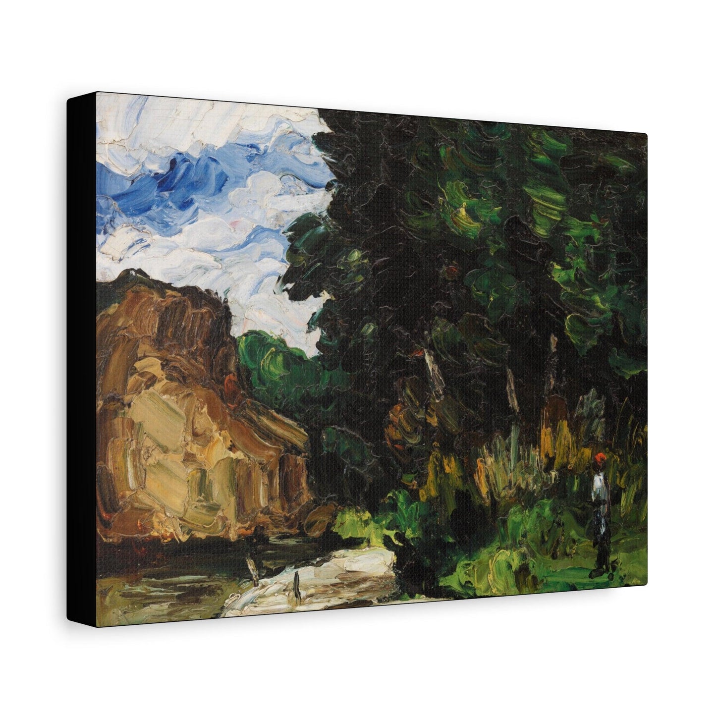 River Bend (Coin de rivière) (ca. 1865) by Paul Cézanne - Matte Canvas, Stretched, 1.25"