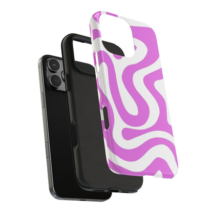 Lilac Swirl Fusion Tough iPhone Cases