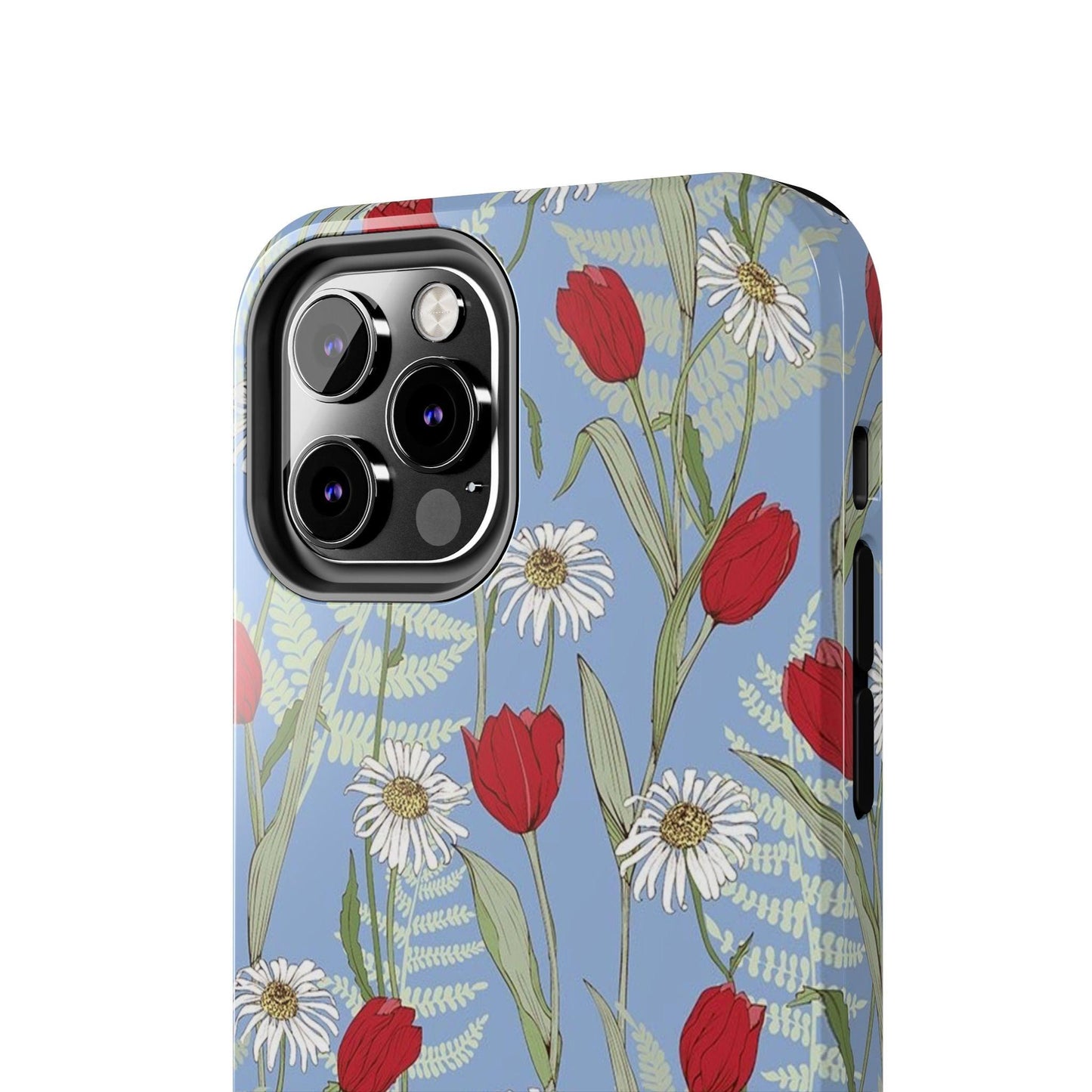 Blooms on Blue Tough iPhone Cases