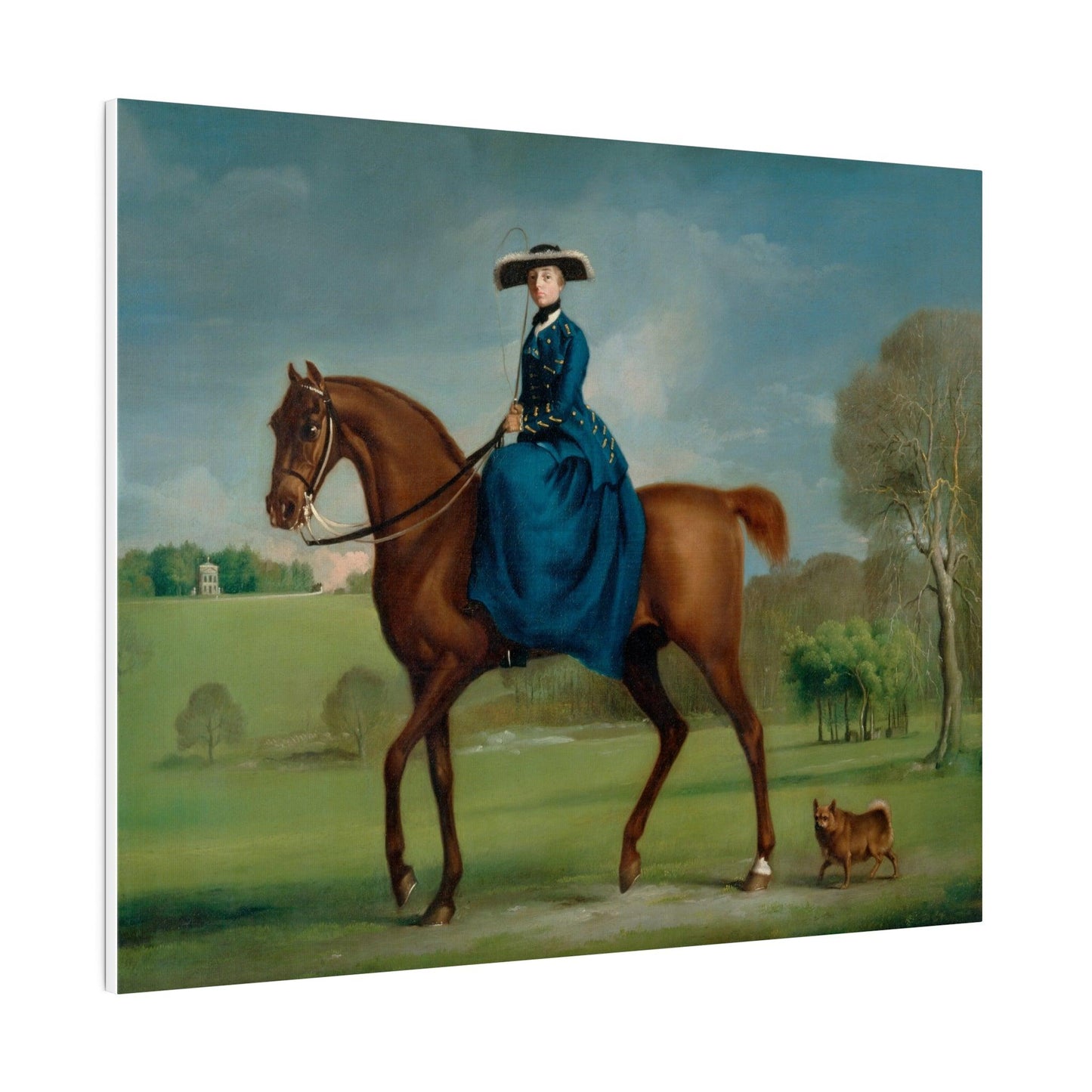 The Countess of Coningsby in the Costume of the Charlton Hunt (1760) painting by George Stubbs - Matte Canvas, Stretched, 0.75"