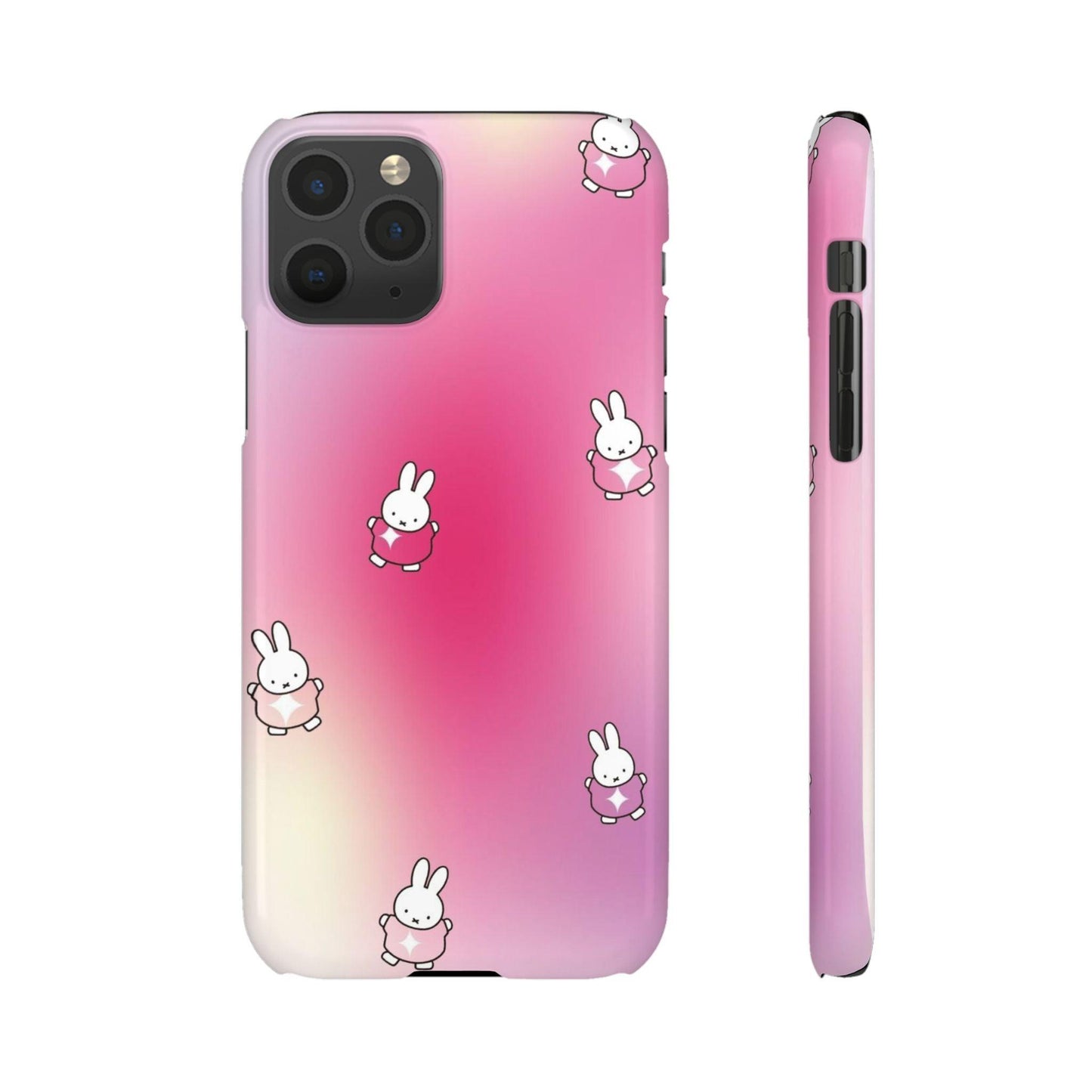 The Bunny Aura Pink Snap Cases