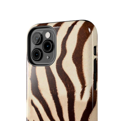 Taupe Twilights Stripe Tough iPhone Cases