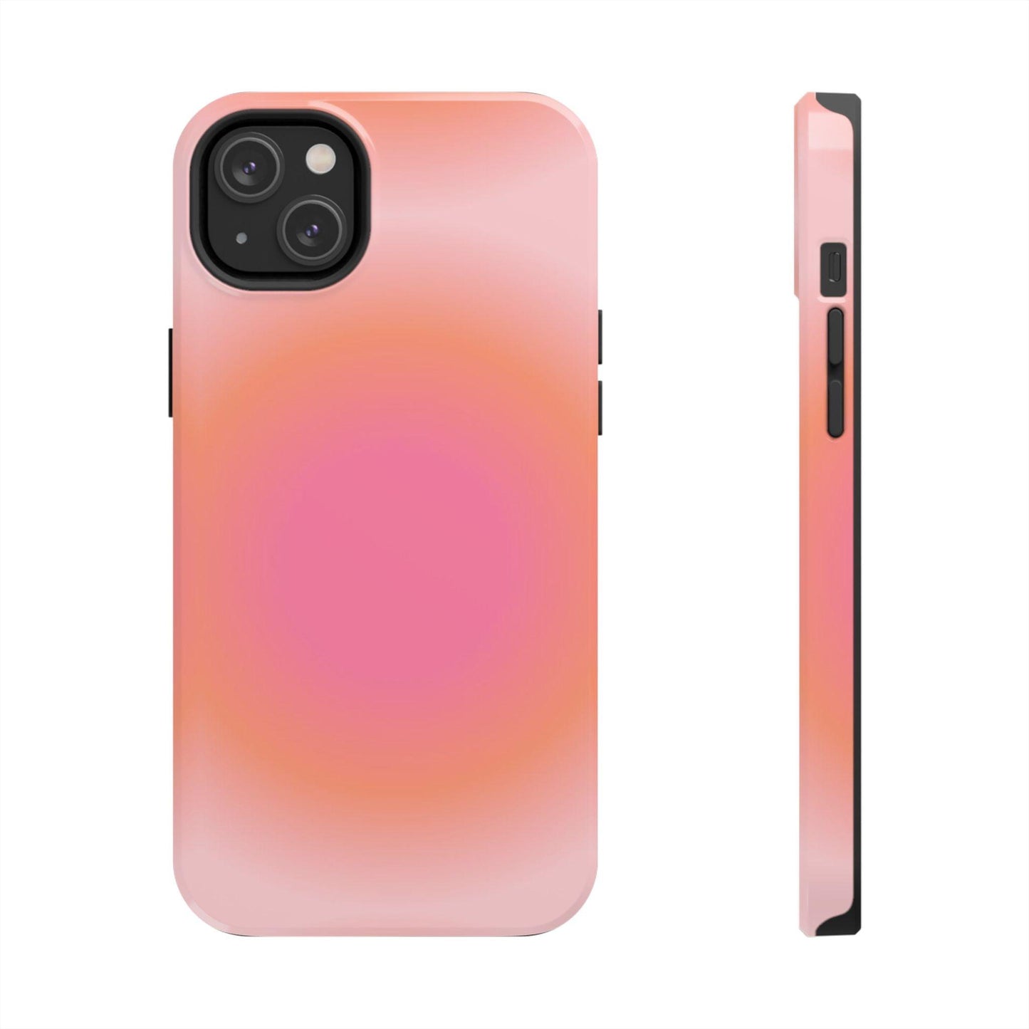 Coral Blushed Aura Tough iPhone Cases