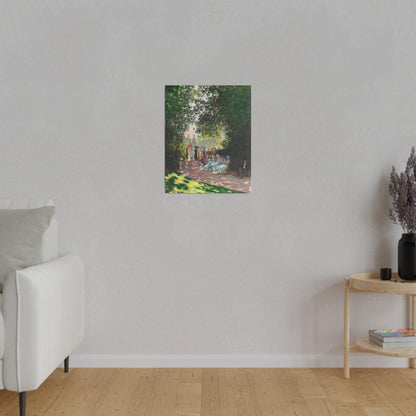 The Parc Monceau 1878 by Claude Monet on a Matte Canvas Stretched 0.75