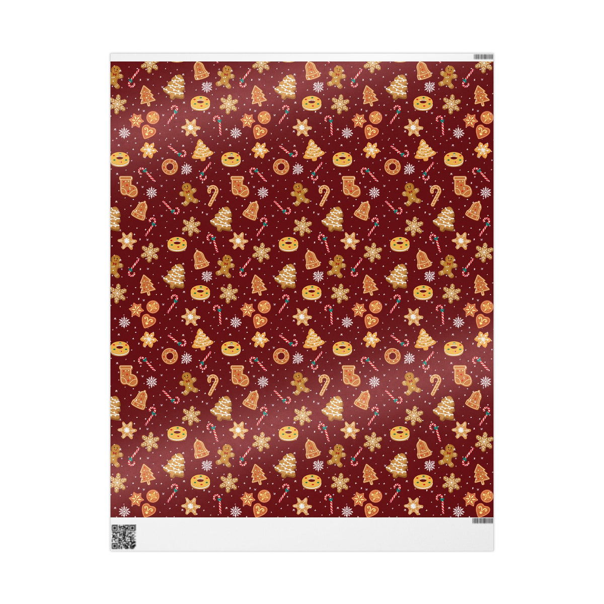 The Cookie Wonderland Burgundy Wrapping Paper