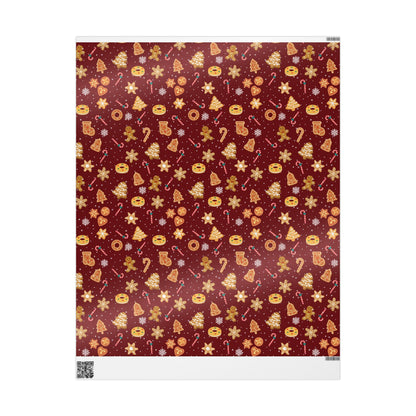 The Cookie Wonderland Burgundy Wrapping Paper