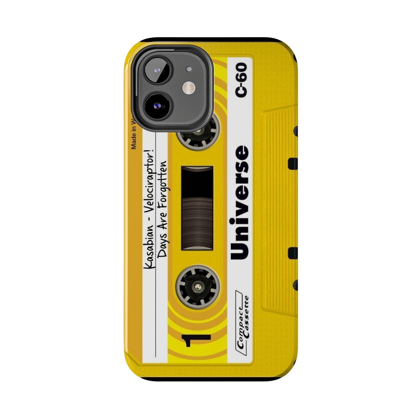 Retro Yellow Cassette Tape iPhone Cases