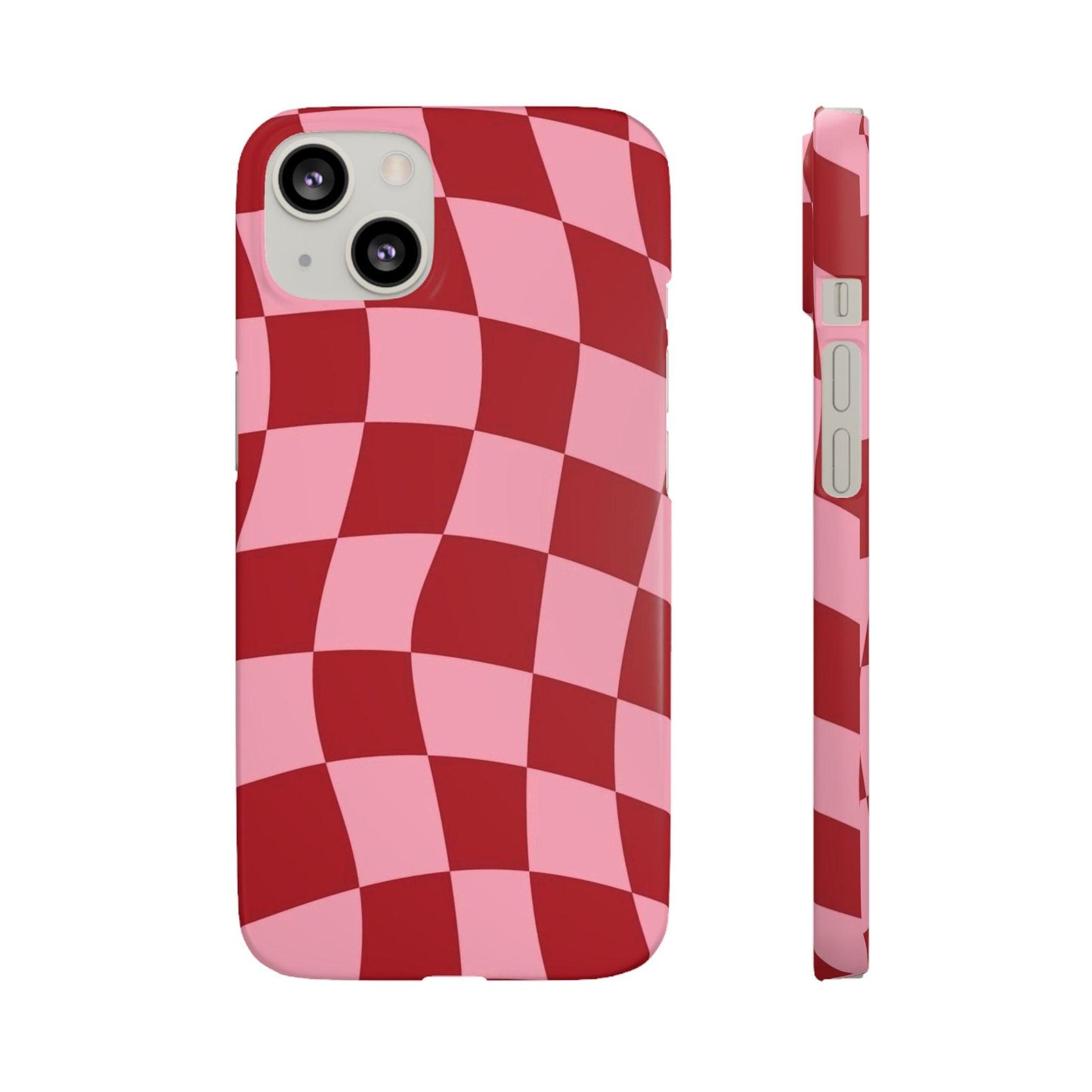 Twist & Check Red Snap iPhone Cases