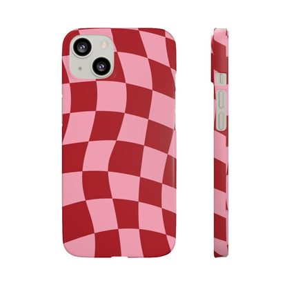 Twist & Check Red Snap iPhone Cases