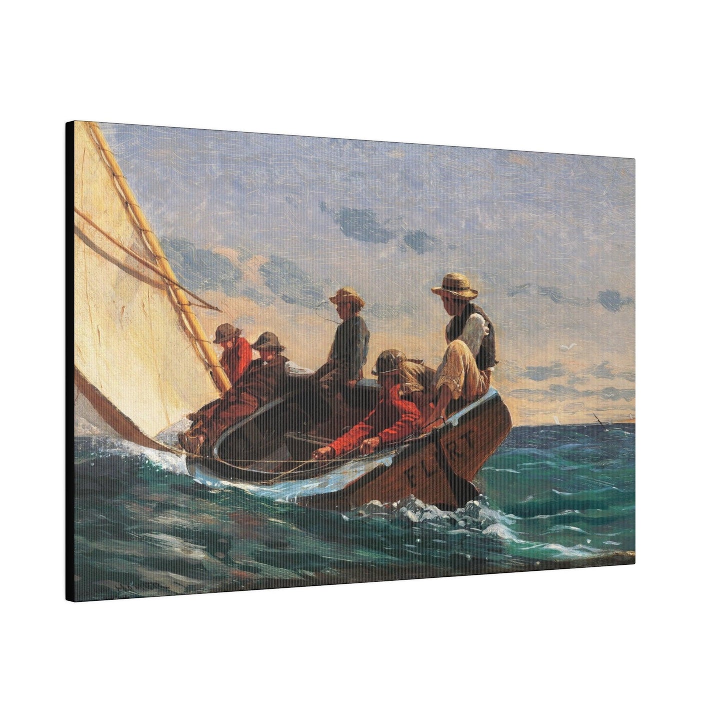 The Flirt (1874) by Winslow Homer - Matte Canvas, Stretched, 0.75"