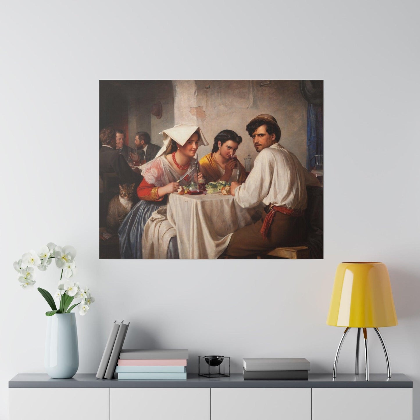 From a Roman osteria by Carl Bloch - Matte Canvas, Stretched, 0.75"