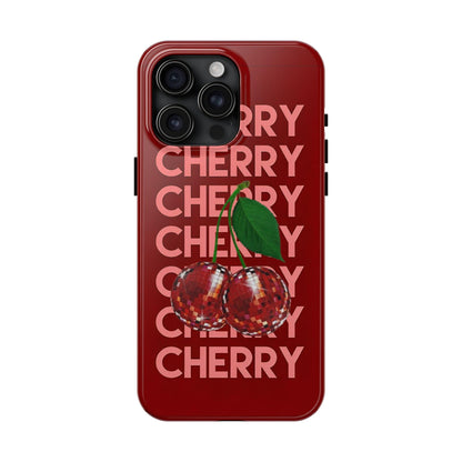 Cherries Disco Inspo iPhone Cases in Cherry Red