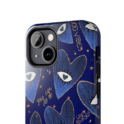 Lucky Midnight Blue Eyes Tough iPhone Cases