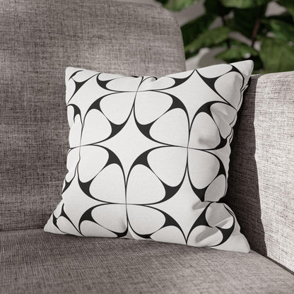 Opulent Symmetry Monochrome Pillowcase – Elevate Your Decor with Luxurious Black & White Style