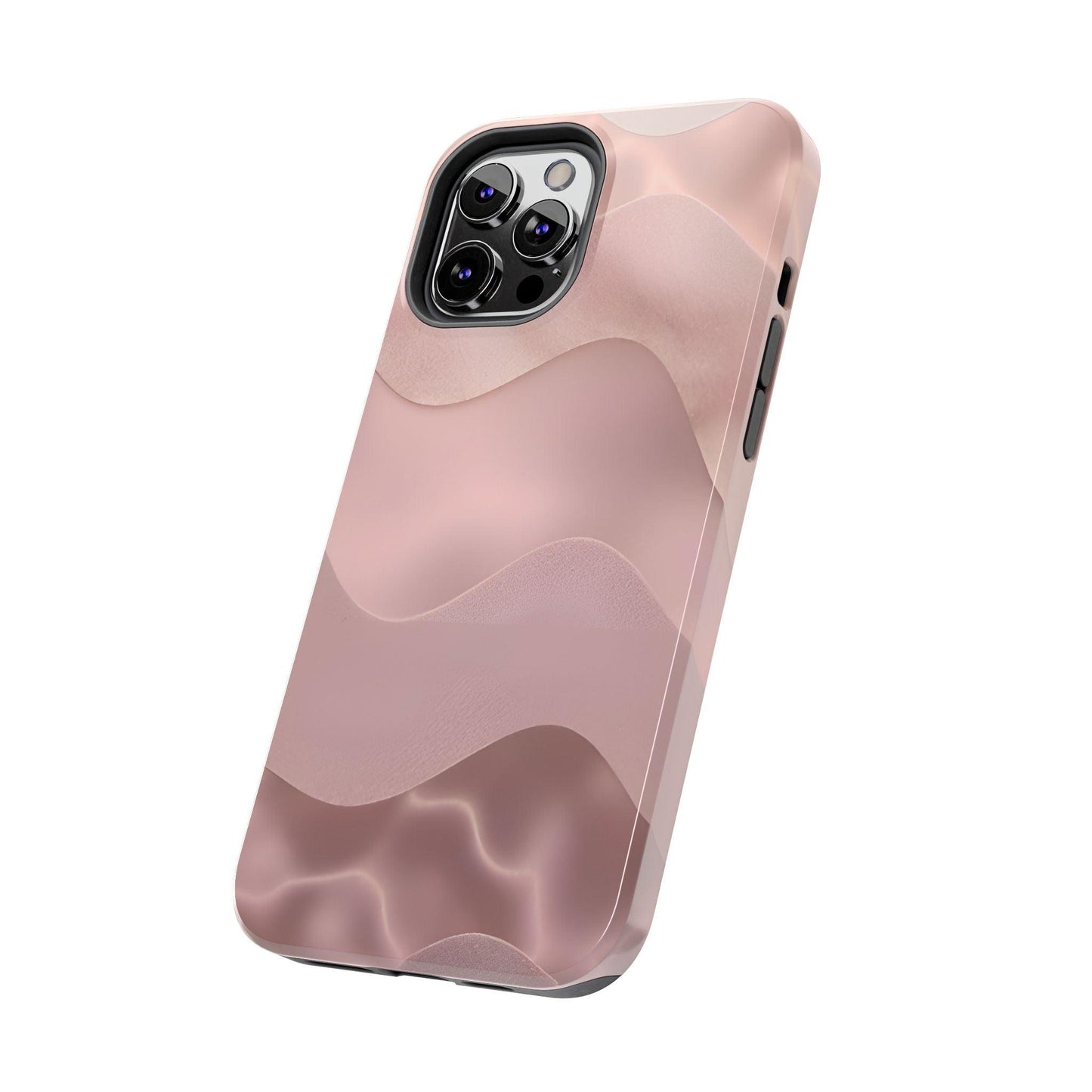 Blush Wave Satin Sandscape Tough iPhone Cases