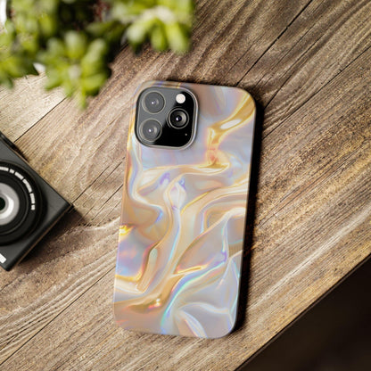 Iridescent Silk Flow Slim iPhone Cases