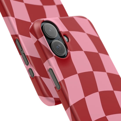 Twist & Check Red Snap iPhone Cases