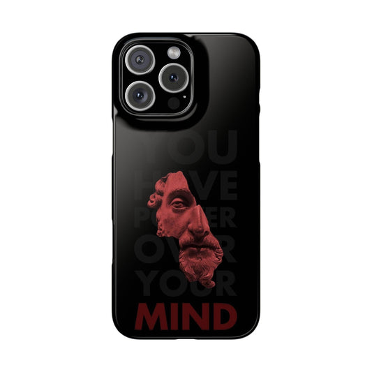 The Power Within: Red Sculpture Reflection Slim iPhone Cases