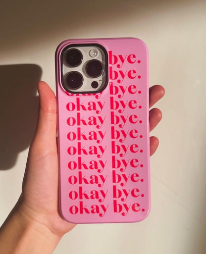 okay bye. Pink & Red Tough iPhone Cases