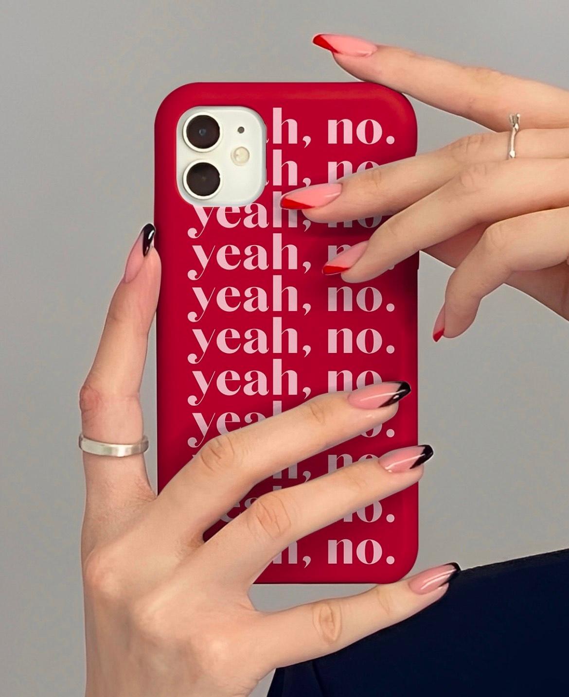 yeah, no. Quirky Tough iPhone Cases in red