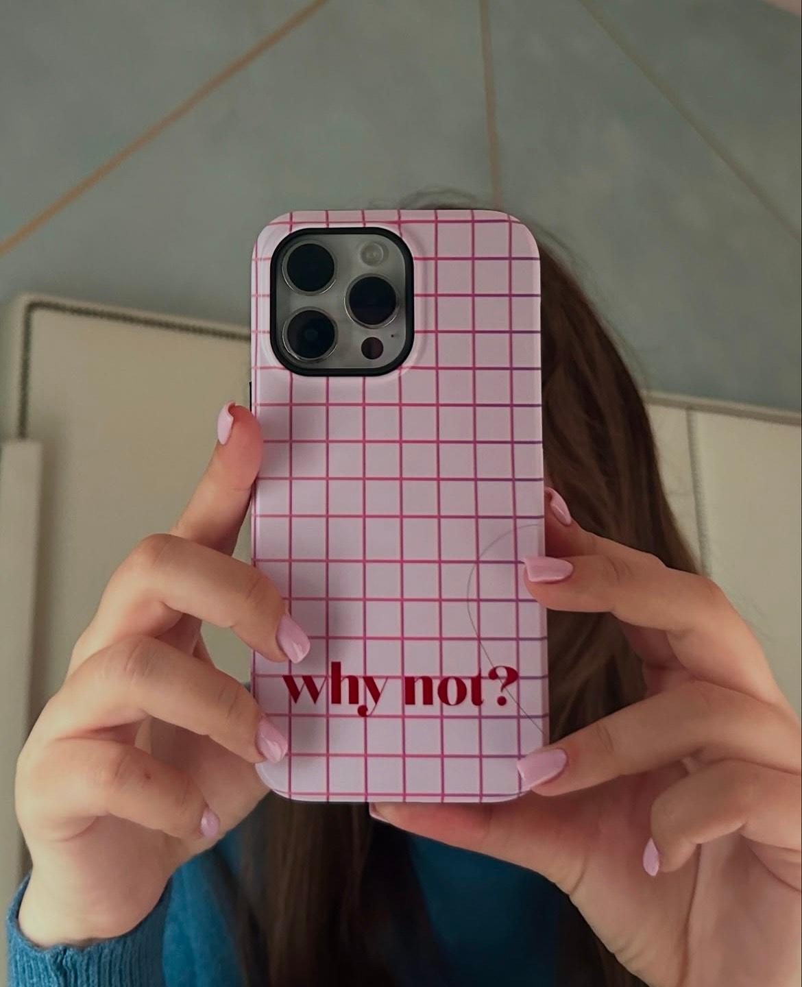 why not? Quirky Tough iPhone Cases - Pink & Red