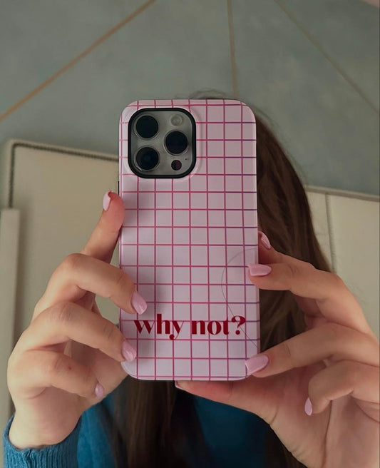 why not? Quirky Tough iPhone Cases - Pink & Red