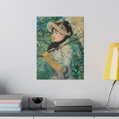 Jeanne Spring (1881) painting in high resolution by Edouard Manet - Matte Canvas, Stretched, 0.75"