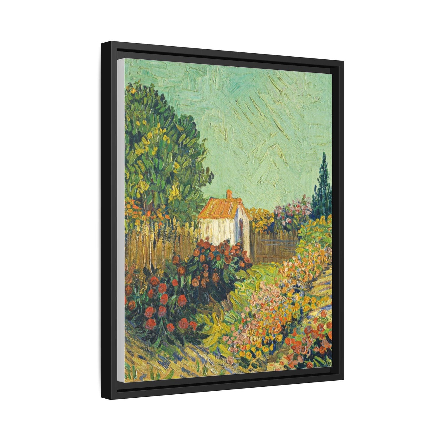 Vincent van Gogh's Landscape (ca. 1925-1928) - Matte Canvas, Black Framed