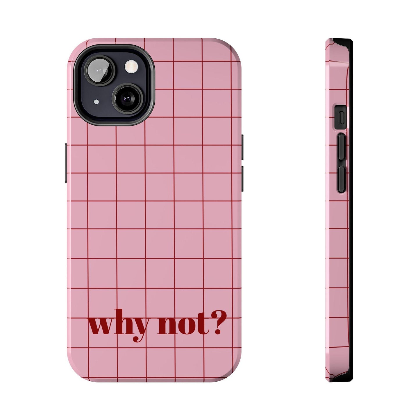 why not? Quirky Tough iPhone Cases - Pink & Red