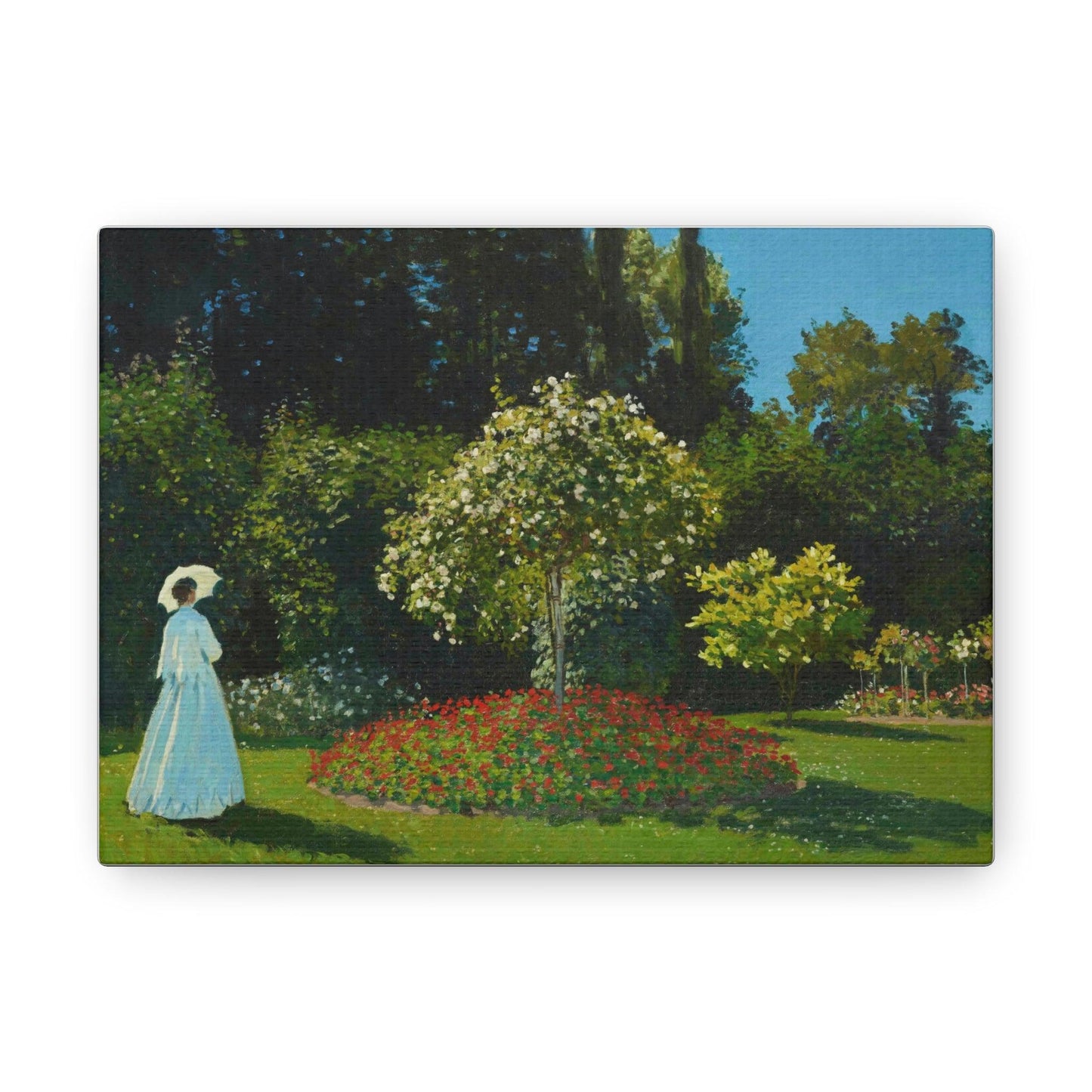 Claude Monet's Lady in the garden (1867) - Canvas Gallery Wraps