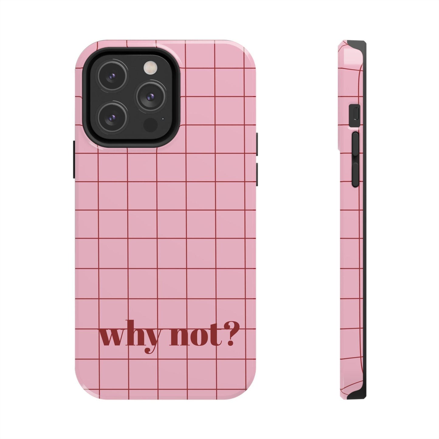 why not? Quirky Tough iPhone Cases - Pink & Red