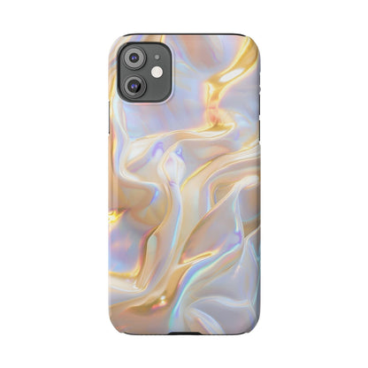 Iridescent Silk Flow Slim iPhone Cases